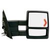 full replacement mirror heated k-source custom extendable towing - electric/heat w led signal lamp black passenger