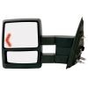 full replacement mirror heated k-source custom extendable towing - electric/heat w led signal lamp black driver