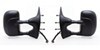 full replacement mirror non-heated k-source custom extendable towing mirrors - electric textured black pair