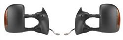 K-Source Custom Extendable Towing Mirrors - Electric/Heat w Turn Signal - Textured Black - Pair     