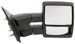 K-Source Custom Extendable Towing Mirror - Electric/Heat w Signal, Lamp - Textured Black - Passenger