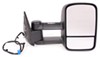 heated k-source custom extendable towing mirror - electric/heat textured black passenger side