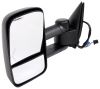 full replacement mirror electric k-source custom extendable towing - electric/heat w led signal textured black driver