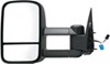full replacement mirror heated k-source custom extendable towing - electric/heat textured black driver side