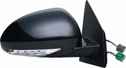 K-Source Replacement Side Mirror - Electric/Heat w Signal, Memory, Power Fold - Black - Passenger   