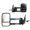 full replacement mirror heated k-source custom extendable towing mirrors - electric/heat w led signal textured black pair