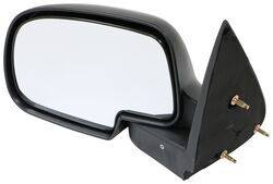 K-Source Replacement Side Mirror - Manual - Textured Black/Chrome - Driver Side                     