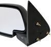 replacement standard mirror k-source side - manual textured black/chrome driver