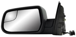 K-Source Replacement Side Mirror - Electric w/ Spotter Mirror - Textured Black - Driver Side        