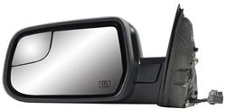K-Source Replacement Side Mirror - Electric/Heat w Spotter Mirror - Textured Black - Driver         