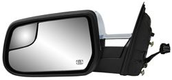 K-Source Replacement Side Mirror - Electric/Heat w Spotter Mirror - Black/Chrome - Driver           