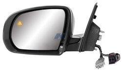 K-Source Replacement Side Mirror - Electric/Heat w Signal, BSDS - Black/Chrome - Driver Side
