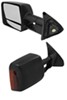 full replacement mirror heated k-source custom extendable towing mirrors - electric/heat w turn signal textured black pair