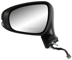 K-Source Replacement Side Mirror - Electric/Heat w Signal, Lamp - Black - Driver Side               