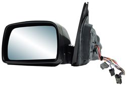 K-Source Replacement Side Mirror - Electric/Heat w Memory, Blue Lens, Power Fold - Black - Driver - KS77002W