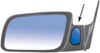 non-heated k-source custom blind-spot mirrors w/ optical blue lenses - driver and passenger side