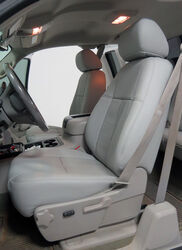 Clazzio Custom Seat Covers - Leather - Front and Rear - Light Gray - AL-EATOB2500LLL