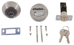 Valterra Deadbolt Lock for RVs - Single Cylinder - Stainless Steel - 5/8" Throw - L32CS3008