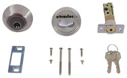 Valterra Deadbolt Lock for RVs - Single Cylinder - Stainless Steel - 1" Throw - L32CS3108