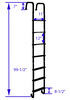 exterior ladders stromberg carlson rv ladder - aluminum 99-1/2 inch tall 250 lbs black