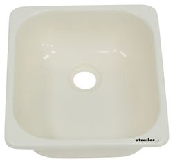 Better Bath Single Bowl RV Kitchen Sink - 15" Long x 12-3/4" Wide - Parchment