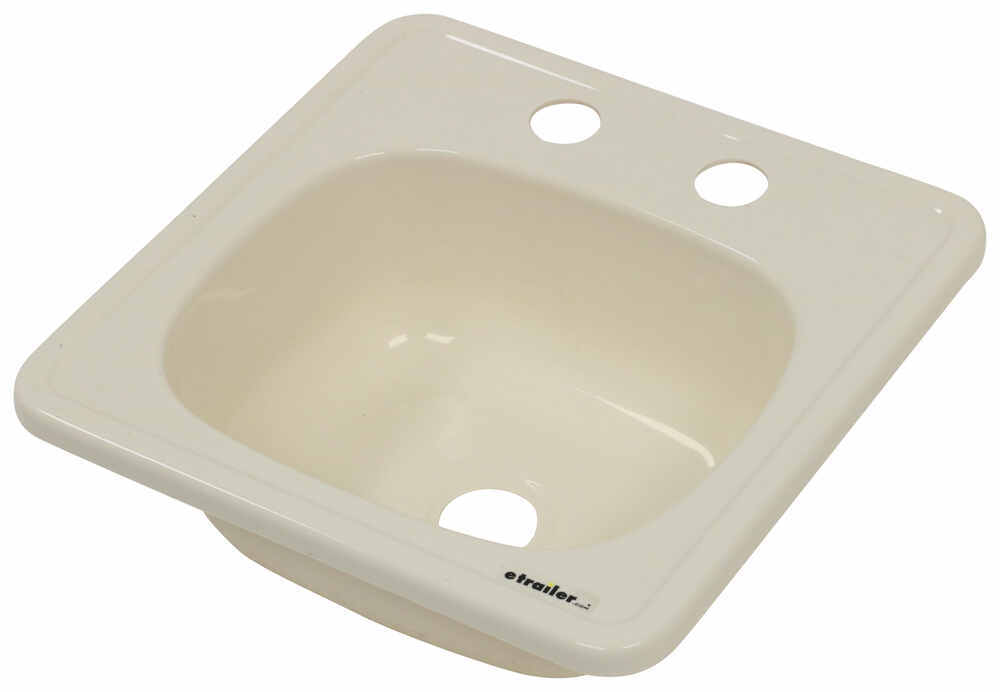 Lippert 209356 Better Bath 15 x 15 Square Galley/Kitchen Sink Parchment