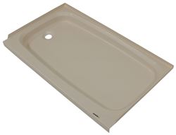 Better Bath RV Shower Pan - Left Hand Drain - 40" Long x 24" Wide - Parchment - LC209498
