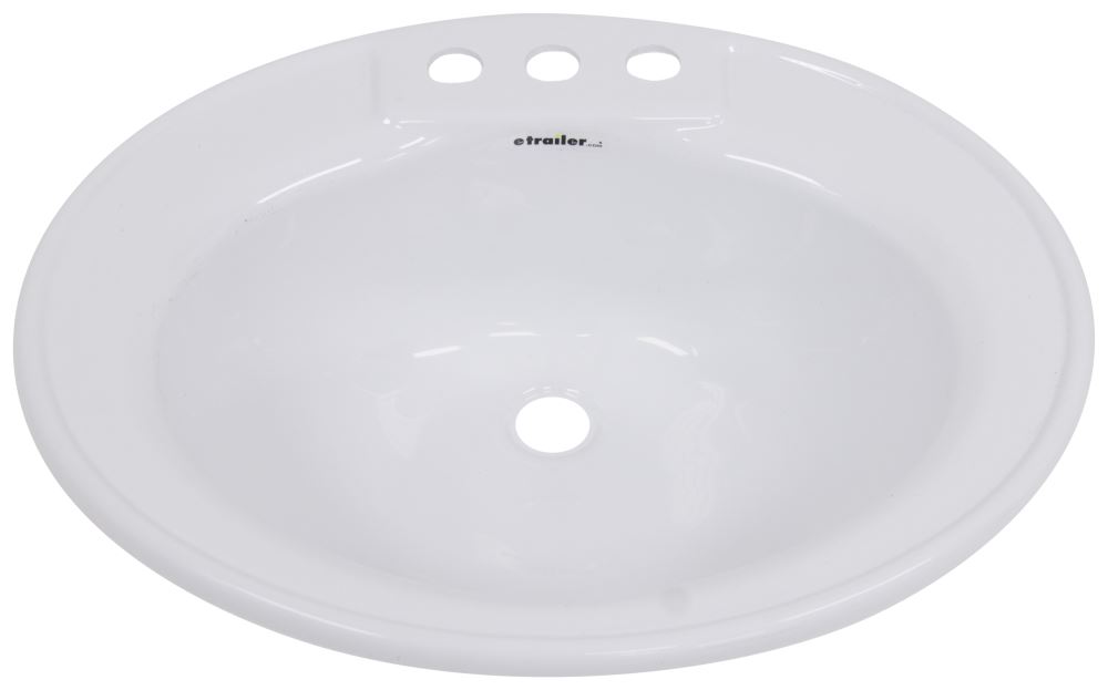 Better Bath RV Bathroom Sink - 19-3/4" Long x 16-3/4" Wide - White - LC209635