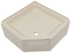 Better Bath RV Shower Pan - Front Drain - 27" Long x 27" Wide - Parchment - LC298087
