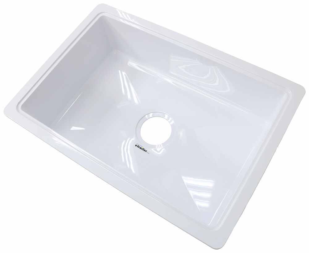 Better Bath RV Kitchen Sink - Single Bowl - 25" Long x 17" Wide - White - LC32ZR