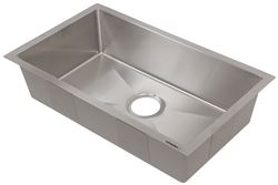 Better Bath RV Kitchen Sink - Single Bowl - 27" Long x 16" Wide - Stainless Steel - LC385313