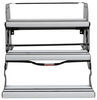 towable camper no ground contact alumi-tread manual pull-out step for rvs - 9 inch drop/rise 24 wide triple aluminum