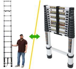 Lippert On-The-Go Telescopic Ladder - 12-1/2' Extended - 14-1/3' Reach - 330 lbs - LC64HD