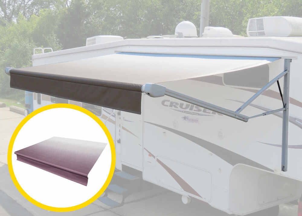 Solera XL 12V Power RV Awning - 21' Wide - 9'8" Projection - Burgundy Fade - LC65FR