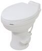 standard height ceramic and plastic lippert flow max full-timer rv toilet - elongated seat white