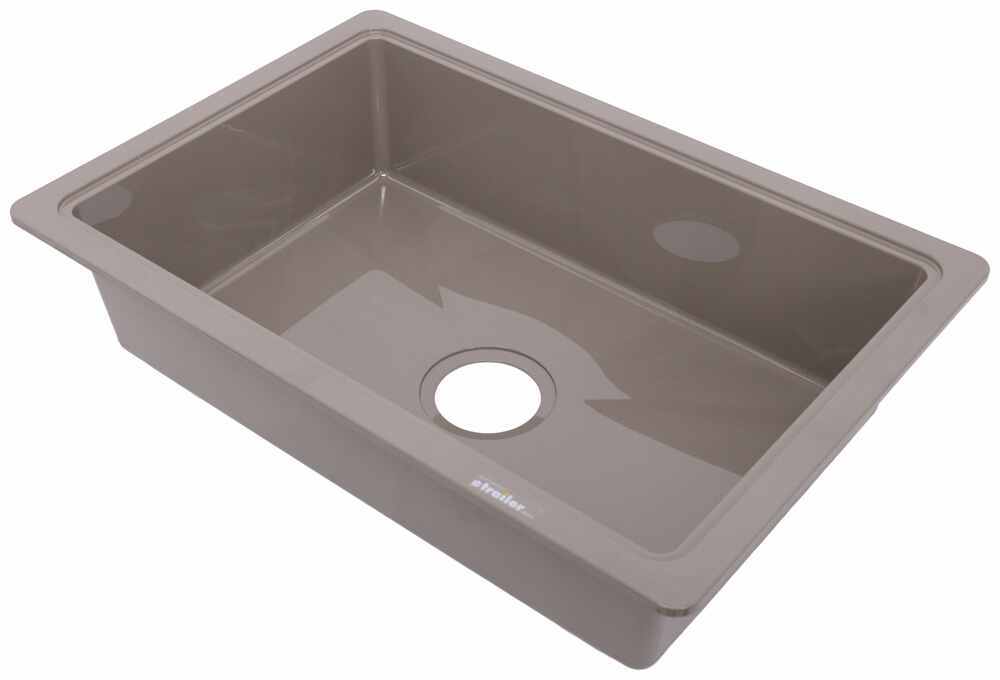 Better Bath RV Kitchen Sink - Single Bowl - 25" Long x 17" Wide - Gray - LC92ZR