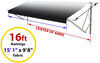 complete awning kits solera 12v xl power rv - 16' wide extra-long 9'8 inch projection white fade