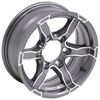 Aluminum Liger Trailer Wheel - 15" x 6" Rim - 6 on 5-1/2 - Gunmetal Gray