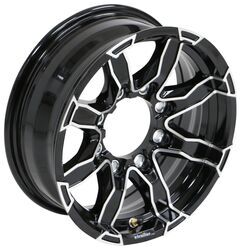 Aluminum Liger Trailer Wheel - 16" x 6" Rim - 8 on 6-1/2 - Glossy Black - LH39FR