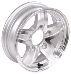 Aluminum Lynx Trailer Wheel - 12" x 4" Rim - 5 on 4-1/2 - Silver - LH45FR