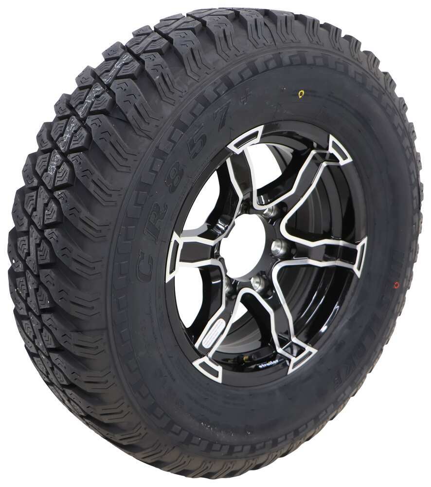 Westlake ST235/75R15 Off-Road Tire w/ 15" Liger Aluminum Wheel - 6 on 5-1/2 - Glossy Black - LH46FR
