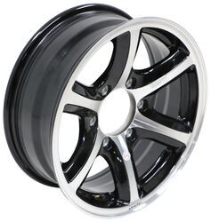 Aluminum Bearcat Trailer Wheel - 16" x 6" Rim - 6 on 5-1/2 - Black - LH65FR