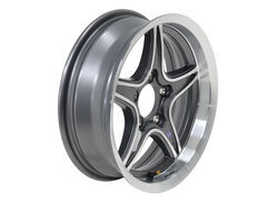 Aluminum Margay Trailer Wheel - 15" x 5" Rim - 5 on 4-1/2 - Gunmetal Gray - LH69VR