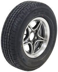 Westlake ST205/75R14 Radial Tire w 14" Margay Aluminum Wheel - 5 on 4-1/2 - LR D - Black - LH74VR