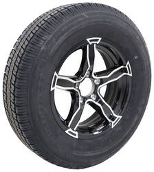 Castle Rock ST205/75R15 Radial Tire w/ 15" Liger Aluminum Wheel - 5 on 4-1/2 - LR C - Black - LH89FR