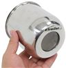 center wheel caps lionshead trailer cap w/ snap-in plug - 4.25 inch pilot stainless steel