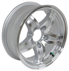 Aluminum Lynx Trailer Wheel - 14" x 5-1/2" Rim - 5 on 4-1/2 - Silver