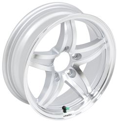Aluminum Lynx Trailer Wheel - 15" x 5" Rim - 5 on 4-1/2 - Silver - LHSL301