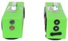 driver and passenger side flasher/turn signal/tail light/brake light custer lite-it wireless led agricultural tow lights - magnetic 7-way blade connector green