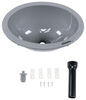 bathroom sink oval lasalle bristol single bowl rv - 13-3/4 inch long x 10-3/8 wide gray
